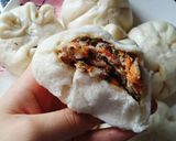 Hình bước làm 3 của món Bánh bao nhân mặn và chay không nhân 🍥🍥