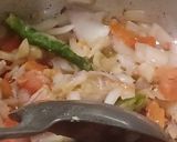 A picture of step 2 of Panchmel Dal or Panchratna Dal and Jeera Rice.