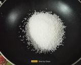 A picture of step 1 of Sattu Coconut Burfi.