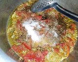 A picture of step 2 of Chana chat mix.