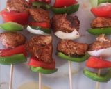 A picture of step 2 of Pizza Skewers.