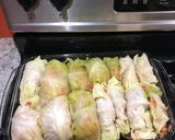 A picture of step 5 of Cheesy Cabbage Rolls.