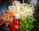 A picture of step 7 of Chicken Lo Mein C&G.