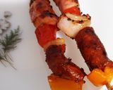 Une image de l'étape 5 de Brochettes merguez saucisses de poulet au barbecue 😋 #juillet.