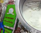 A picture of step 1 of Junnu/Colostrum Milk Pudding.