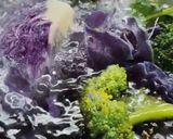 Foto del passaggio 1 della ricetta Polpette di broccoli siciliani e cavolo rosso