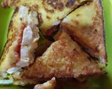 A picture of step 3 of Paneer cheese ketchup pakoda.