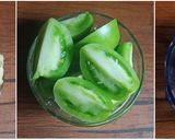 A picture of step 2 of BENGALI STYLE TANGY GREEN TOMATO CURRY WITH MUSTARD SAUCE /KANCHA TOMATOR SORSHE JHAL.