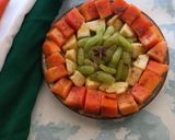 A picture of step 2 of Tri Color Fruit Chaat.
