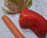 Foto del paso 1 de la receta: Conserva de zanahoria, morrón y repollo