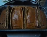 A picture of step 5 of Coco-butter cake... With waffer.
