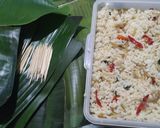 Foto langkah ke 6 dari resep Nasi Bakar Teri dan Sambal.