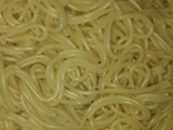 Spaguettis con chuletas