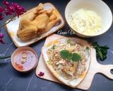 Hình bước làm 5 của món Cơm gà luộc và gỏi gà bắp cải