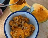 A picture of step 1 of Roasted Crown Prince Pumpkin soup with potato.