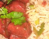 A picture of step 3 of Spanish Rice 😊.
