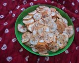 A picture of step 7 of Raw banana masala chips.