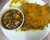 Gambar langkah 7 resipi Crispy Chicken Chop dengan Mashed Potato dan Sos Lada Hitam.