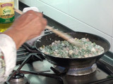 Crepes de espinacas y champiñones