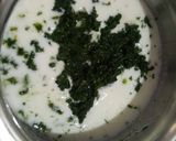 A picture of step 2 of Hung curd Bathua dip (chenopodium & hung curd dip).