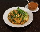 A picture of step 11 of Hot, Sweet and Sour Poached Fish Fillets with Mushrooms and Baby Bok Choy.