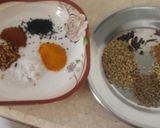A picture of step 1 of Aschar ghosht.