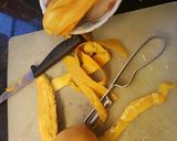 A picture of step 1 of Plum & Mango Smoothie.