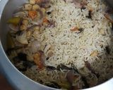 A picture of step 5 of Chickpea rice.
