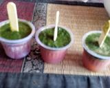 A picture of step 2 of Watermelon popsiles.