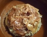 Foto del paso 4 de la receta: Hamburguesa con patata rellena de jamón y queso a los cuatro quesos