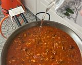 A picture of step 10 of Fideuá with Pork Secreto and Mushrooms.