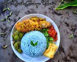 Foto langkah ke 7 dari resep Nasi Gurih Bunga Telang.