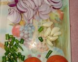 A picture of step 1 of Pudina chutney.