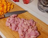 ,,Dyniowy gulasz z indyka,, krok przepisu 1 zdjęcie