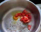 A picture of step 2 of Nendran raw banana sabji.