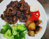 Gambar langkah 5 resipi Pan Fried Teriyaki Lamb Shoulder.