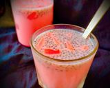 A picture of step 4 of Mohobbat ka sharbat with sabja seeds.