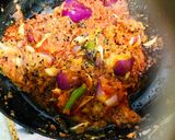 A picture of step 5 of Rajsthani (jaipuri)sabut pyaz ki sabji and tikkad.