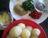 A picture of step 1 of Masala Baby potatoes.