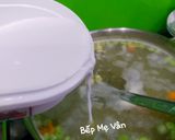 Hình bước làm 4 của món Súp tóc tiên óc heo,thanh cua và tôm