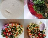 A picture of step 2 of Semolina mixed vegetable Idli.
