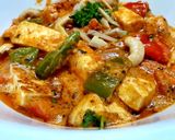 A picture of step 4 of Kadhai Paneer.
