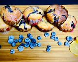 Pas rețetă Brioșe (muffins) cu afine și glazura de lamaie 4 fotografie