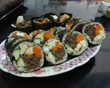 Foto langkah ke 11 dari resep Anabolic Beef Kimbap|High Protein, Low Calorie, Sugar & Gluten Free.