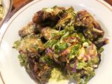 Lauk 1 (ayam cabe ijo, tahu+ikan asin cabe ijo dan cah kangkung)