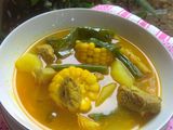 Sayur asem goreng pake daging sapi