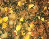 A picture of step 5 of Methi corn aloo.