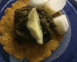 A picture of step 4 of Sarson ka saag in corn canapes.