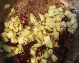 A picture of step 2 of Achari Bhindi.