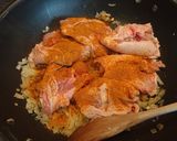 A picture of step 3 of Portuguese Chicken Curry.